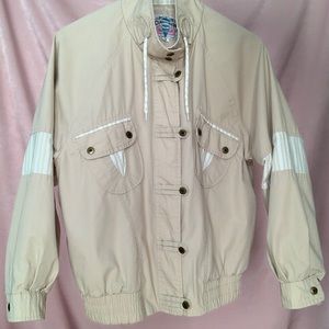 Vintage Beige Bomber Medium fits Small to Large
